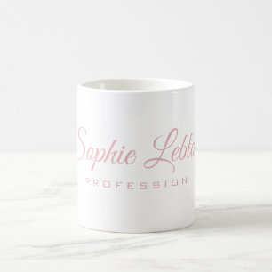 Girl Blush Pink Typografy White Kaffeetasse