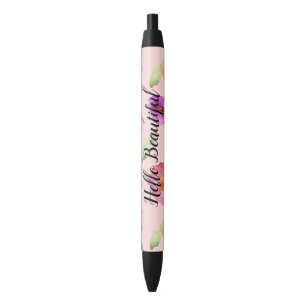 Girl Blush Pink Wasserfarbe Blume Kugelschreiber