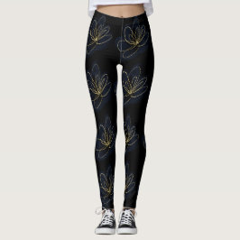 Girl Blush Rose Gold Black Ombre Glitzer Sparkle Leggings