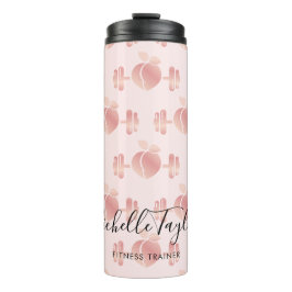 Girl Blush Rose Gold Fitness Trainer Business Car Thermosbecher