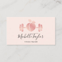 Girl Blush Rose Gold Fitness Trainer Business Car