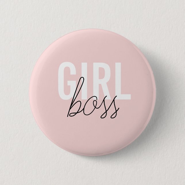 Girl Blush Typografy-Drehbuchautor Button (Vorderseite)