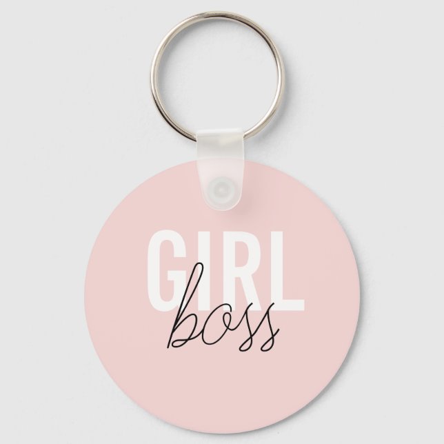 Girl Blush Typografy-Drehbuchautor Schlüsselanhänger (Vorderseite)