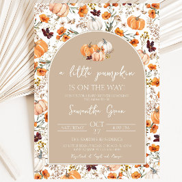 Girl Boho Pumpkin Baby Shower Einladung