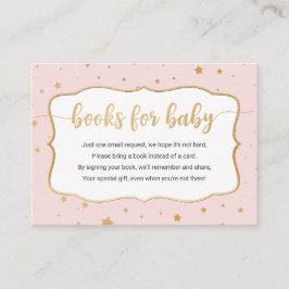 Girl Book Request Card - Rosa Goldstar Visitenkarte