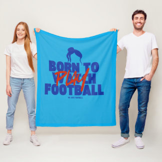Girl Born to Play Football Fleecedecke