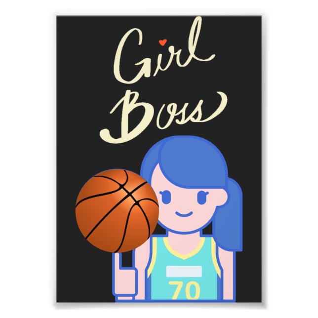 Girl Boss Basketball Fotodruck (Vorne)