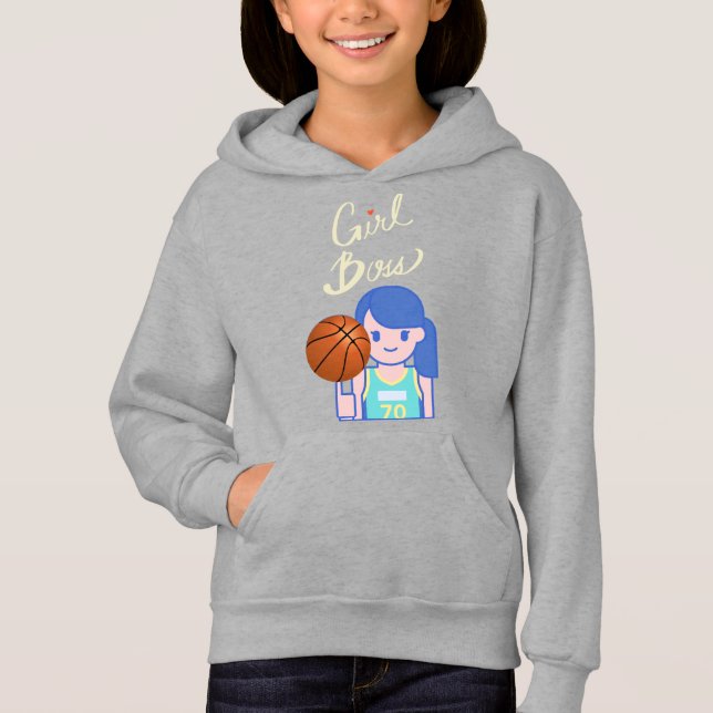 Girl Boss Basketball Hoodie (Vorderseite)