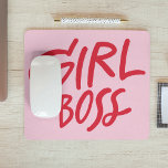 Girl Boss Bold Typography Red & Pink Feminine Mousepad<br><div class="desc">Add a pop of confidence to your workspace with this bold Girl Boss mouse pad. Featuring striking red and pink feminine typography, it’s the perfect desk accessory for entrepreneurs, creatives, and anyone who loves a stylish reminder of their power. Chic, empowering, and practical—work like a true boss every day.</div>