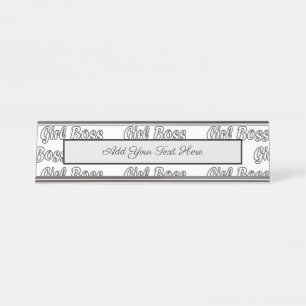 Girl Boss empowered Lady Entrepreneur Femineur Schreibtischnamensplakette
