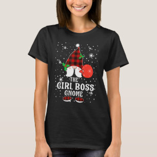 Girl Boss Gnome Buffalo Kariert Matching Family Ch T-Shirt