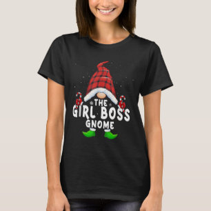 Girl Boss Gnome Buffalo Kariert Matching Family Ch T-Shirt