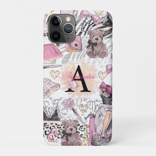 Girl Boss Luxury Personalisiert Case-Mate iPhone Hülle (Rückseite)