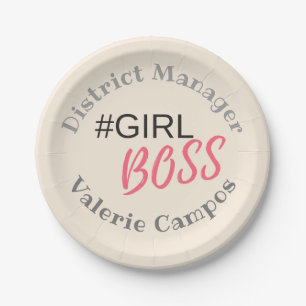 Girl Boss Personalisiert Pappteller