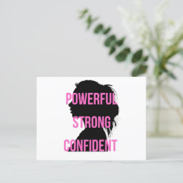 Girl Boss Pink Black Feiertagspostkarte