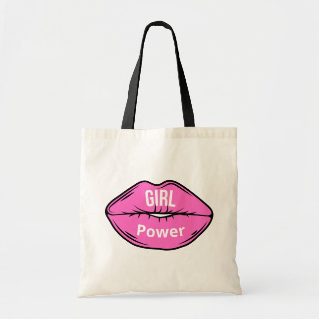 Girl Boss Pink Black Tragetasche (Vorne)
