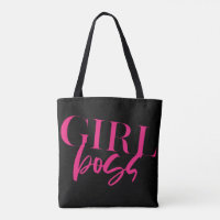 Girl Boss | Rosa auf schwarz | Modern