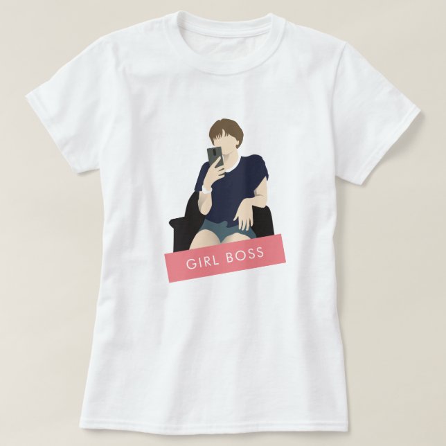 Girl Boss Selfie T-Shirt (Design vorne)