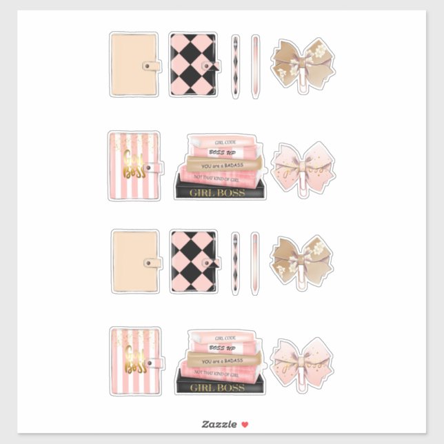 Girl Boss Women High Fashion Planner Decals Aufkleber (Blatt)