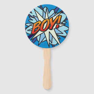 Girl Boy Gender Reveal Quiz Game Sign Fächer