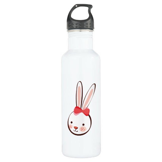 Girl Bunny Edelstahlflasche (Vorderseite)