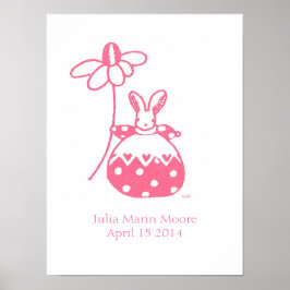 Girl Bunny Geburtstagsposter Poster