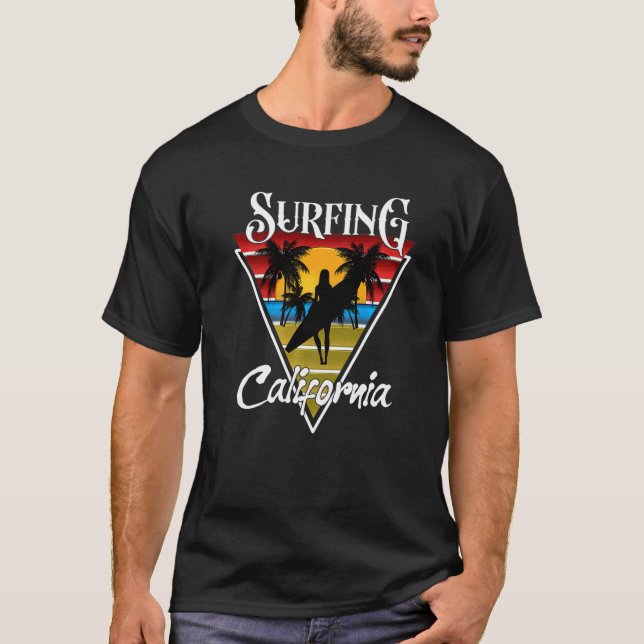 Girl California Strände Surf Cali Beach Bu T-Shirt (Vorderseite)
