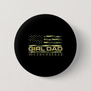 Girl Camouflage Vater American USA Flaggen Vater M Button