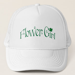 Girl Cap Emerald Green und White Kleeblatt Truckerkappe