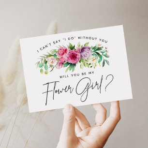 Girl-Card für helle Blütenblume Einladung