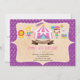 Girl Carnival Geburtstagsparty Einladung