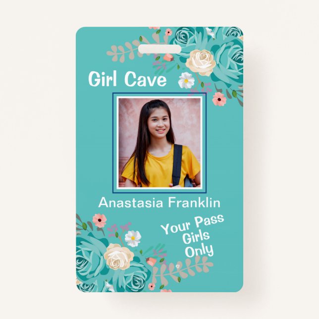Girl Cave Fun Child Pass Foto Persönliche Identifi Ausweis (Vorderseite)