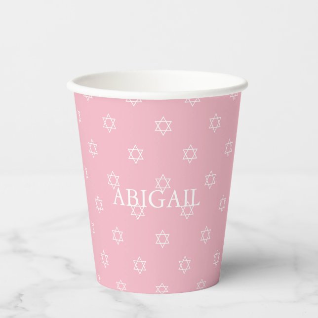 Girl Ceremony Juden Bat Mitzvah Paper Cup Pappbecher (Vorderseite)