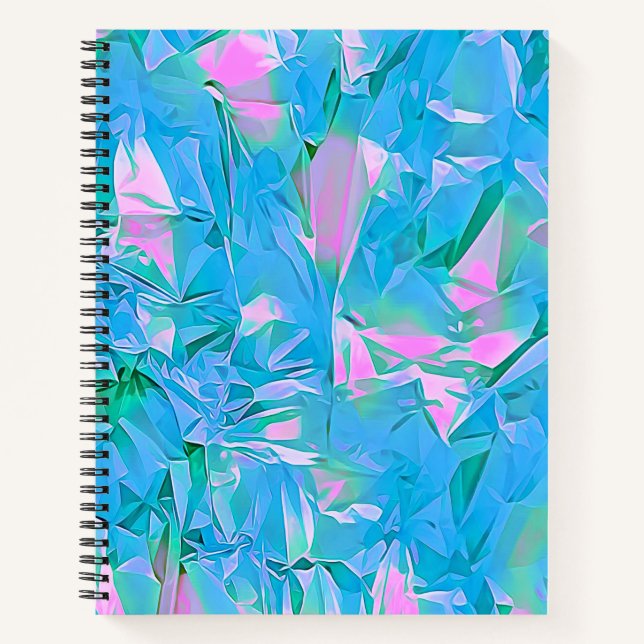 Girl Chic Romantic Soft Blue Ästhetik Notebook Notizbuch (Vorderseite)