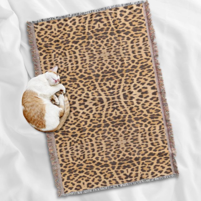 Girl-Chic Wildsafari-Leopardenprint Decke (girly chic wild safari fashion leopard print throw blanket)