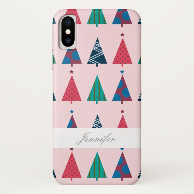 Girl Christmas Tree Holiday Phone Case (Rückseite)