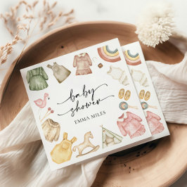 Girl Clothes Kinderdusche Napkins Serviette