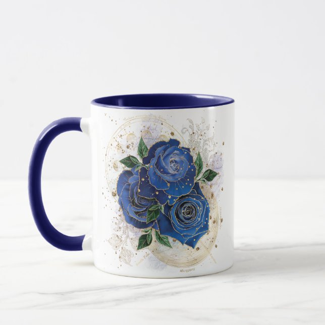 Girl Collage - Mitternachtsblau Tasse (Links)