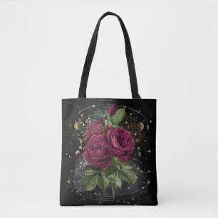 Girl-Collage - rote Rosen Tasche