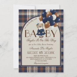 Girl Coquette Bear Baby Shower Einladung