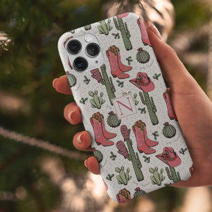 Girl Country Cowgirl Christmas Monogram Case-Mate iPhone Hülle