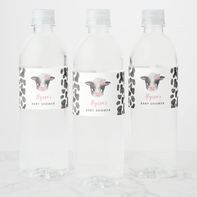 Girl Cow Baby Dusche (Flaschen)