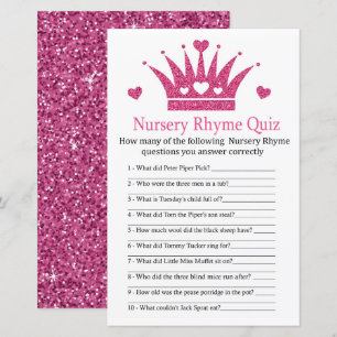 Girl Crown Kinderzimmer Rhyme Quiz Kinderduschspie