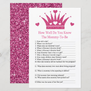 Girl Crown Wie gut kennen Sie Babydusche-Spiel