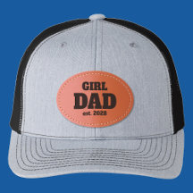 Girl Dad Leather Patch Hat with Date