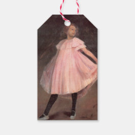 Girl Dancer in einem rosa Kleid Geschenkanhänger