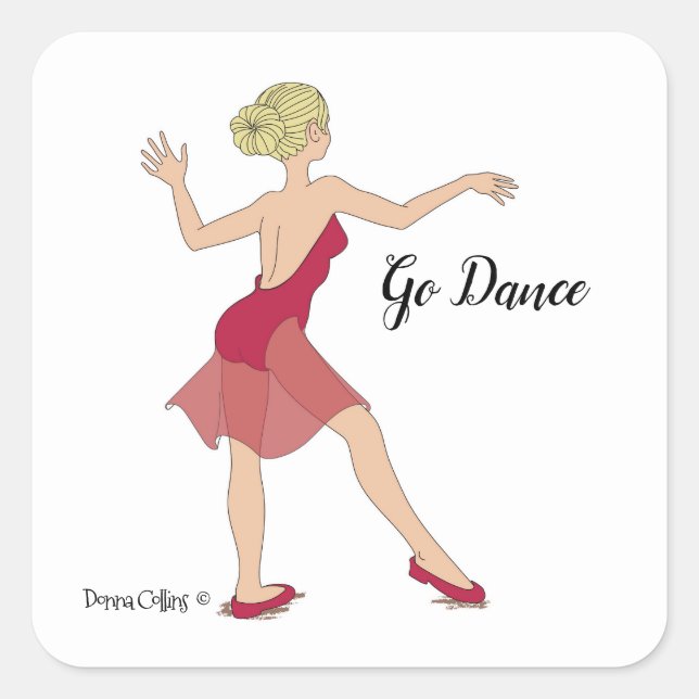 Girl Dancing Sticker (Vorderseite)