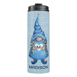 Girl Denim Gnome Thermosbecher
