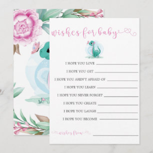 Girl Dinosaur Pink Peony wünscht sich Baby Invites