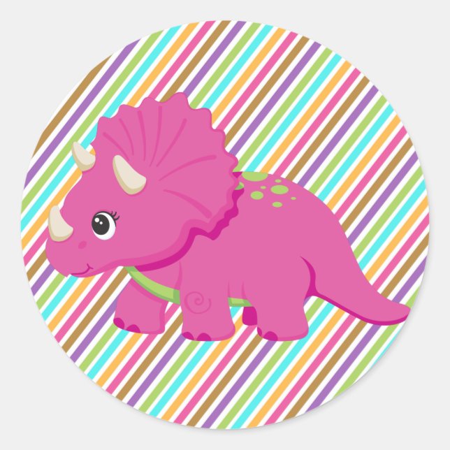 Girl Dinosaur Stickers (Vorderseite)